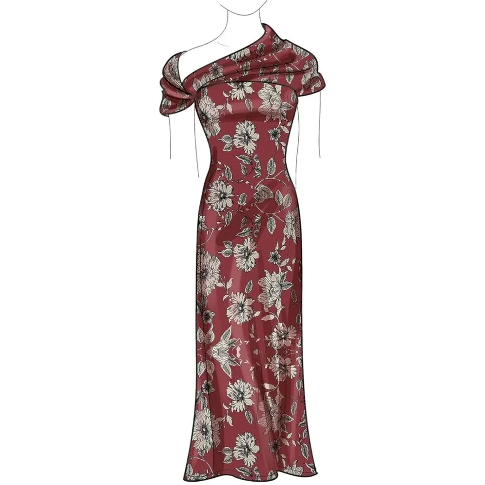 Simplicity Pattern 9820 Draped Knit Dress 2 Lengths Midi Maxi Shrug Sizes: 8-16